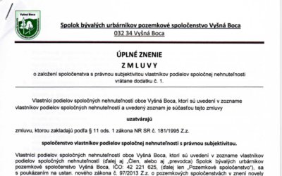 Úplné znenie zmluvy o založení spoločenstva